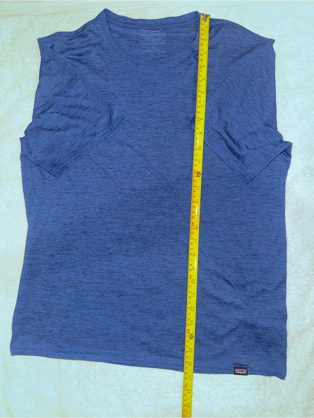 Patagonia Heathered Blue Short Sleeve Crew Tee - Picture 6 of 6